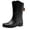 Black, variant on EHQJNJ Water Boots for Women Wide Width Fashion Rain Shoes Outside Waterproof Shoes Kitchen Rubber Shoes Soft Bottom Comfortable Middle Tube Rain Boots Womens Rain Boots Wide Calf Purple