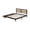 Espresso, variant on King Bed with Rattan Headboard and Two Storage Units / Optimize Bedroom Space and Decor