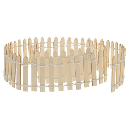 Supvox Dollhouse Miniature Scene Model Fence Bamboo Khaki 1Set Garden Decoration