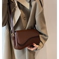 thumbnail image 4 of Bolso de hombro Amszke Y2K Trendy Monedero de cuero vegano café, 4 of 6