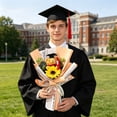 thumbnail image 6 of Sentmoon Sunflower Graduation Plush Bear Bouquet Smiling Sunflower Arrangement Graduation Gift Keepsake Handmade Plush Bear with Artificial Sunflowers Ceremony Present, 6 of 6