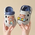 thumbnail image 6 of KPOPLK Toddler Clogs Boys Girls Slides Sandals Little Kids Summer Water Shoes Slippers for Beach Pool Garden Size 10,Grey, 6 of 9