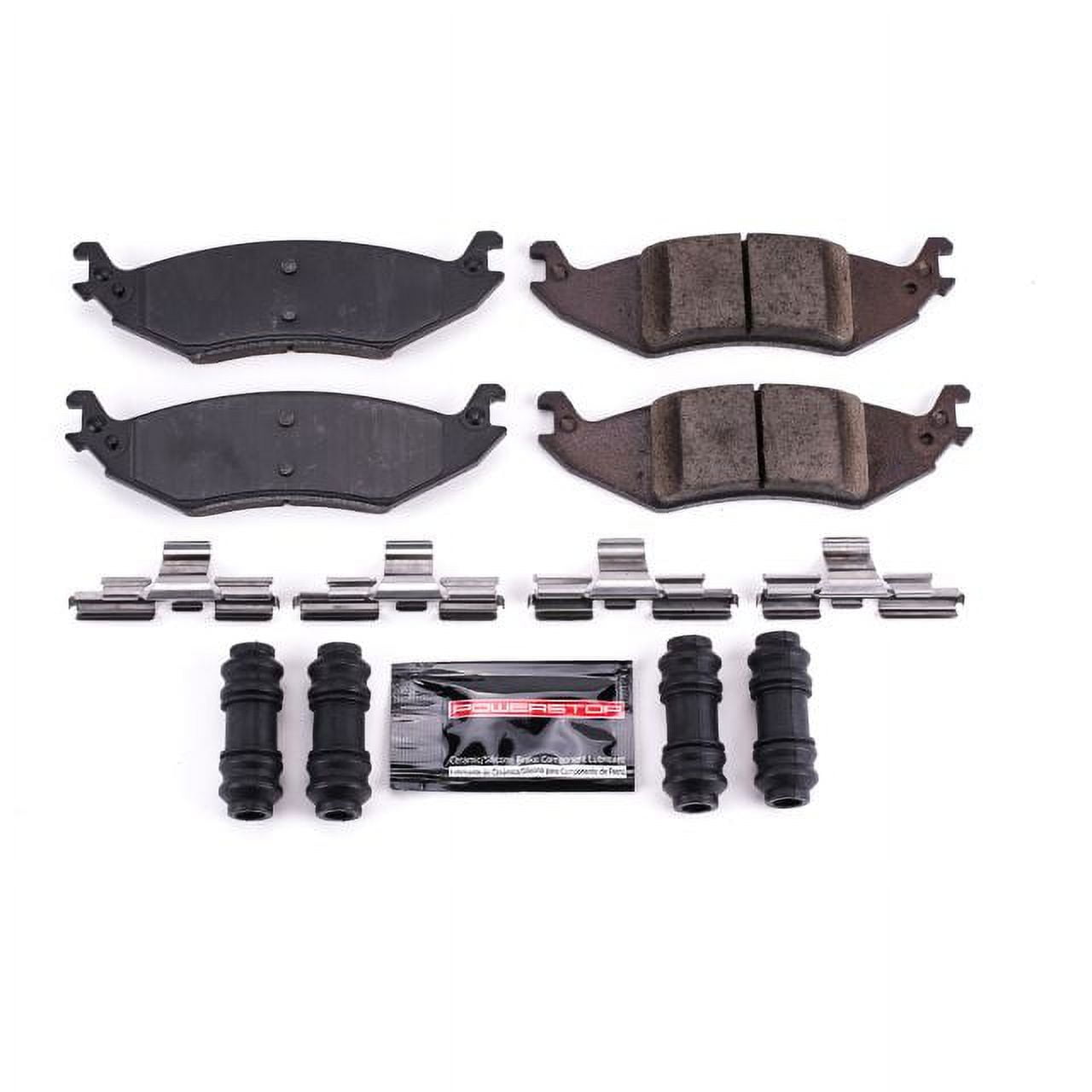 Power Stop Z23-1046 Z23 Evolution Sport Carbon Fiber-Ceramic Brake Pad w/Hardware -Rear