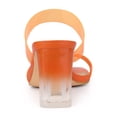 thumbnail image 2 of BLISSFUL STEP Women's Sandals Block Heels Clear Colorful Straps Slides Sandals, 2 of 7