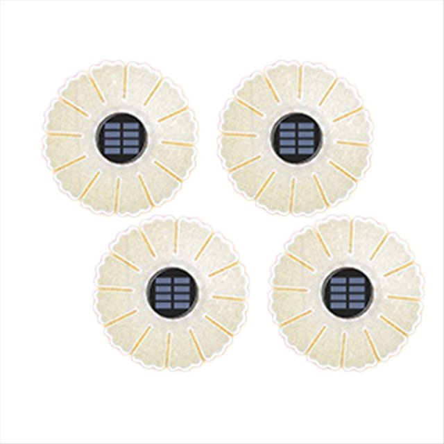 4 Piezas Luz Solar Acrílica Enterrada para Jardín Luz de Jardín Exterior Decoración de Pared Impermeable Luz de Lavado de Pared,e