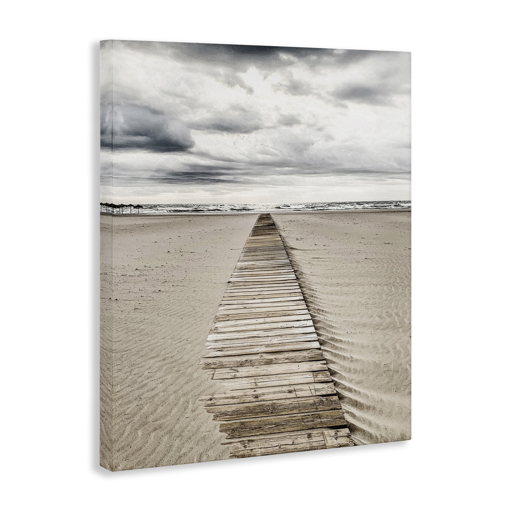Stupell Industries Sand Covered Boardwalk Landscape Photography Gallery Wrapped Canvas Art Print Wall Art, 24 x 30