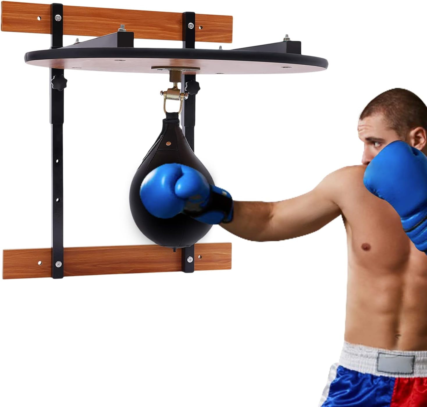 Heavy Duty Adjustable Speed Bag Platform Kit 24" Professional Wall Mounted Punching Ball Speed Bag Kit for Boxing Training Exercise Fitness