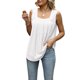 thumbnail image 1 of Camisetas Sin Mangas Cuello cuadrado Tops de verano Moda sin mangas para mujer Ajuste relajado (Blanco XL) Cgtredaw Para estrenar, 1 of 1