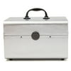 Caboodles Life & Style Cosmetic Train Case, Silver, Large
