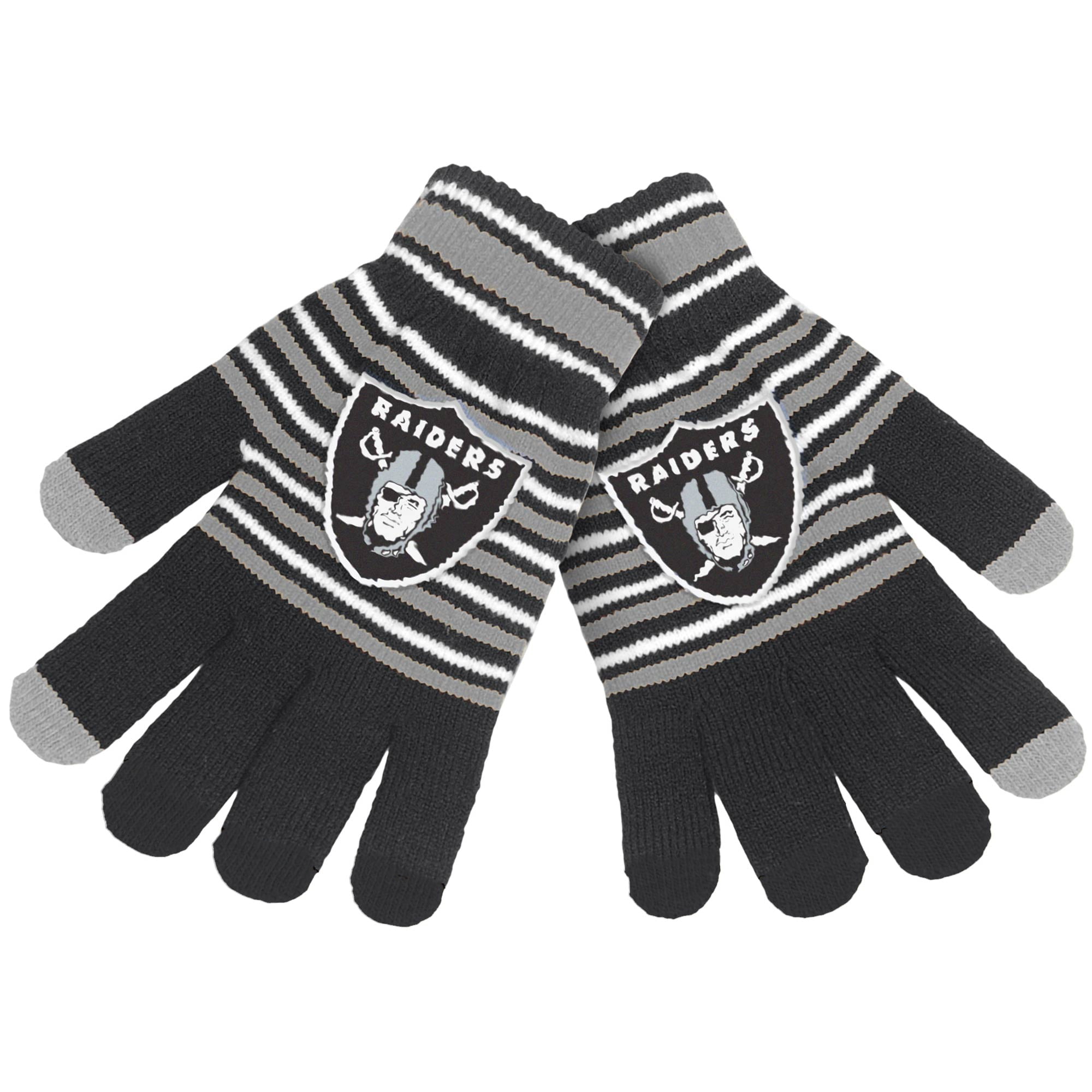 Las Vegas Raiders Stripe Knit Gloves