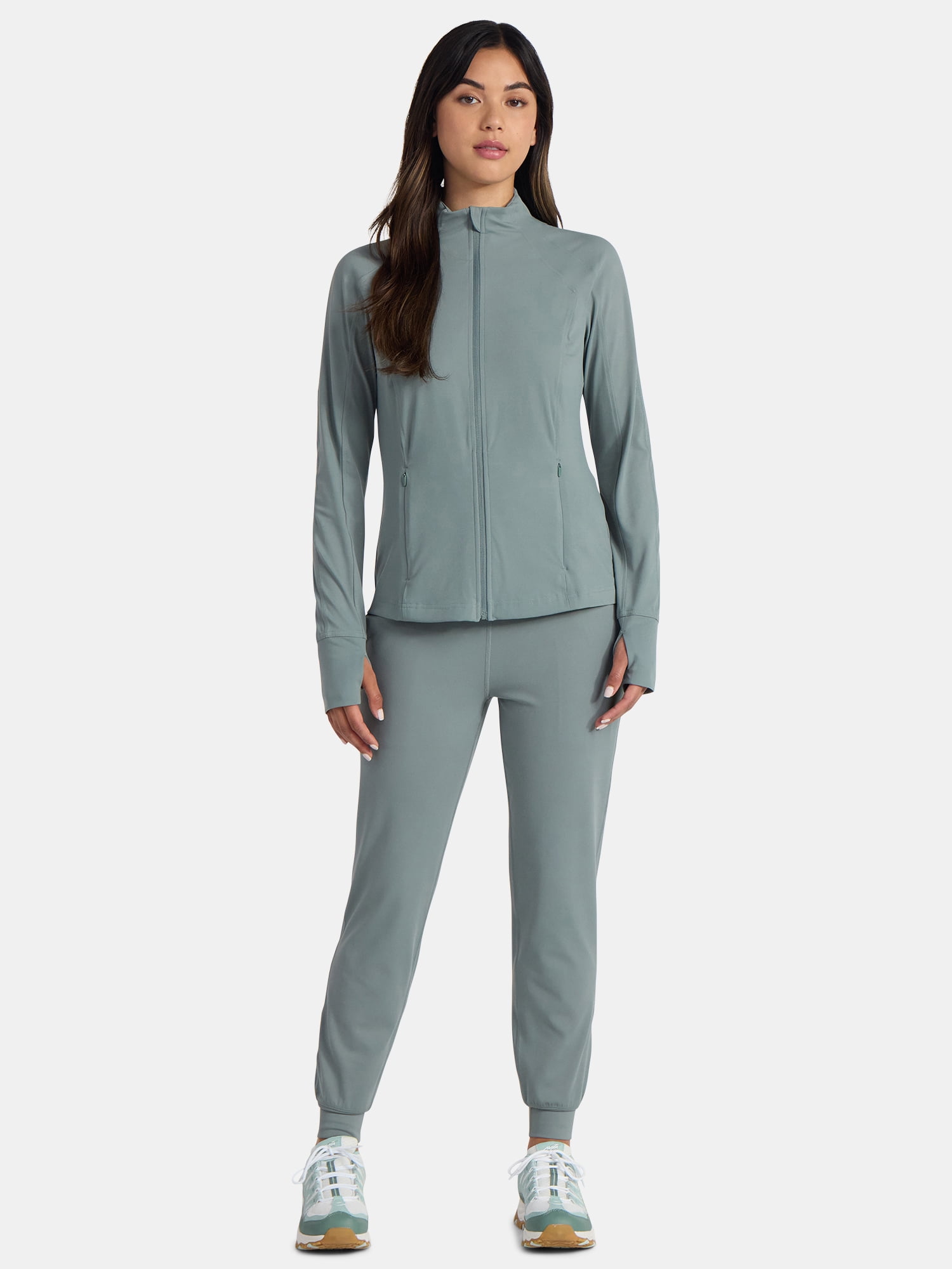Avia Women's and Women's Plus SoftSculpt Zip Up Active Jacket, Sizes XS-4X