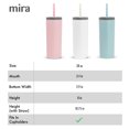 thumbnail image 4 of MIRA Stainless Steel Vacuum Insulated Tumbler | 2 Lids Included: Straw Lid & Flip Lid | Double Walled Thermos Mug for Hot or Cold Drinks | Reusable Travel Cup | 20 oz | Lilac, 4 of 7