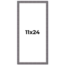 11x24 Frame Blue Kingsley Pewter Solid Wood Picture Frame Width 0.75 Inches |Interior Depth 0.5