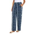 thumbnail image 4 of Three Dots Women's Elastic Pull On Pant with Pockets, Green, Large, 4 of 10