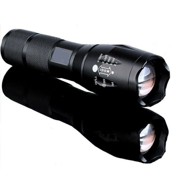 T6 LED Torch Rechargeable Flashlight Police Tactical Zoom Camping Lamp Portable 