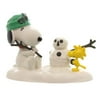 Peanuts BUILDING FRIENDSHIPS Ceramic Snoopy Woodstock Snowman 4043274