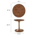 thumbnail image 6 of Modway Lina Round Wood Side Table with Tapered Pedestal Base in Walnut, 6 of 8