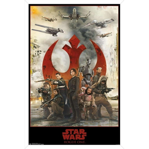 Star Wars: Rogue One - Assemble Wall Poster, 14.725" x 22.375", Framed