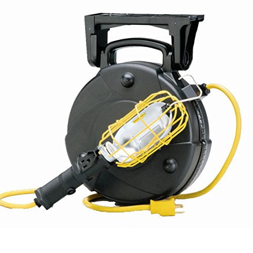 50Ft Industrial Incandescent Retractable Cord Reel Work Light with