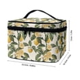 thumbnail image 4 of HELLHERO Lemon Travel Makeup Case Organizer Personalized Gifts for Bridesmaid, Sister, Wife, Friends Hand-Held Brush Holders Portable Cosmetic Bags (8.86"x6.5"x5.9"), 4 of 4