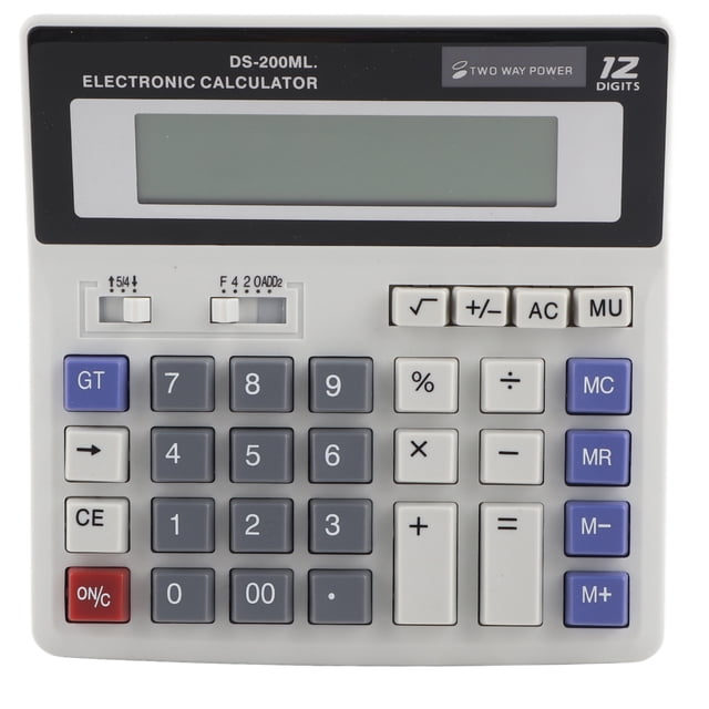 Calculadora con energía solar, Calculadora con energía solar Calculadora de función estándar LCD Calculadora básica de oficina Ingeniería de precisión
