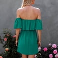 thumbnail image 4 of Vestido de Tubo Ticfox con Hombros Descubiertos Mujer Verano elegante XL Lago Azul, 4 of 8