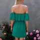 thumbnail image 1 of Vestido Con Volantes, Cintura Elástica, Elegante, Sin Espalda, Con Hombros Descubiertos, Para Fiestas De Citas, 1 of 8
