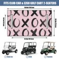 thumbnail image 3 of Valentine's Day Patterned Golf Cart Bench Seat Cover 51"x31" Universal Fit Front Seat Cover Soft Microfiber Towel, 3 of 8