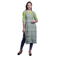 thumbnail image 1 of Bimba Kurti Droit Imprimé Décontracté Manches 3/4 Robe Longue Kurta pour Femmes, 1 of 6
