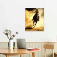 thumbnail image 3 of JRXY 5 Piece Vintage Abstract Horses Running in the Desert Painting Retro Canvas Cowboy Wall Art Horse Prints Framed Ready to Hang Giclee Prints Fine Art for Home and Office Decoration  16x20 in, 3 of 5