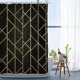 thumbnail image 4 of Cinvoph 71"x71" Shower Curtains Black Geometric Bath Curtains for Bathroom, Decorative Thickened Shower Curtain Liner with 12 Hooks, Water Repellent, Machine Washable, 4 of 6