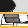 thumbnail image 3 of DWVO 4-Piece Outdoor Patio Bistro Furniture Set, Rocking Chair Set - 2 Rocking Chairs, Loveseat chair with Glass Coffee Table - Gray, 3 of 8