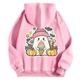 thumbnail image 3 of YDFCWXW Women's Halloween Sweatshirt Hoodie Ghost Long Sleeve Spooky Season Hoodie Sweatshirts Loose Fit Tops With Pockets (Pink, S), 3 of 5