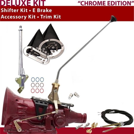 American Shifter TH200 Shifter Kit Chrome 23 in. E Brake Cable Clevis Trim Kit for DD4FF