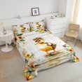 thumbnail image 4 of Erosebridal Kawaii Duck Bedding King Comforter Set, Yellow Down Comforter, Rustic Flower Decor, Reversible 3-Piece, 4 of 8