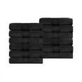 thumbnail image 2 of Superior Aria Turkish Cotton Solid Heavyweight Black Face Towel Set of 12, 2 of 6