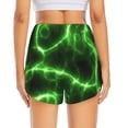 thumbnail image 4 of Goofa Green Lightning Printed Women 2 in 1 Running Shorts,Quick Dry Athletic Workout Shorts,High Waisted Athletic Shorts with Liner Pockets-XX-Large, 4 of 9
