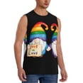 thumbnail image 2 of Bixox Men's Happy Pride Gnome Printed Shirt Sleeveless Fitness Tank Top-XX-Large, 2 of 5