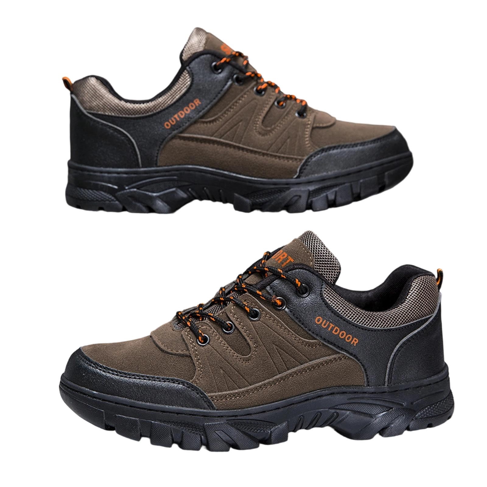 Mens Plus Size Hiking Shoes Spring Summer New Arrival Outdoor Round Toe Comfortable Non-Slip Casual Sneakers for Daily Walking