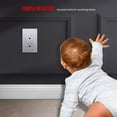 thumbnail image 4 of ENERLITES Elite Series Screwless Decorator Wall Plate Child Safe Outlet Cover, Size 1-Gang 4.68" H x 2.93" L, Unbreakable Polycarbonate Thermoplastic, SI8831-SV, Silver, 4 of 5