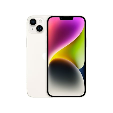 Straight Talk Apple iPhone 14 Plus, 128GB, Starlight- Prepaid Smartphone [Locked to Straight Talk]