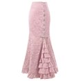 thumbnail image 5 of Falda Midi Y2k victoriana para mujer, falda Retro de cintura alta, temperamento elegante, estilo gótico Steampunk, falda de cola de pez, ropa de fiesta, 5 of 5