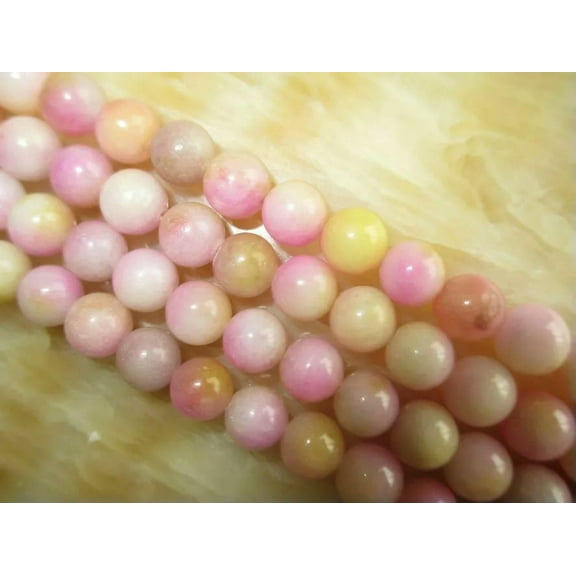 GKNET Natural 8mm mix Kunzite Round Gemstones Loose Beads ##KH091