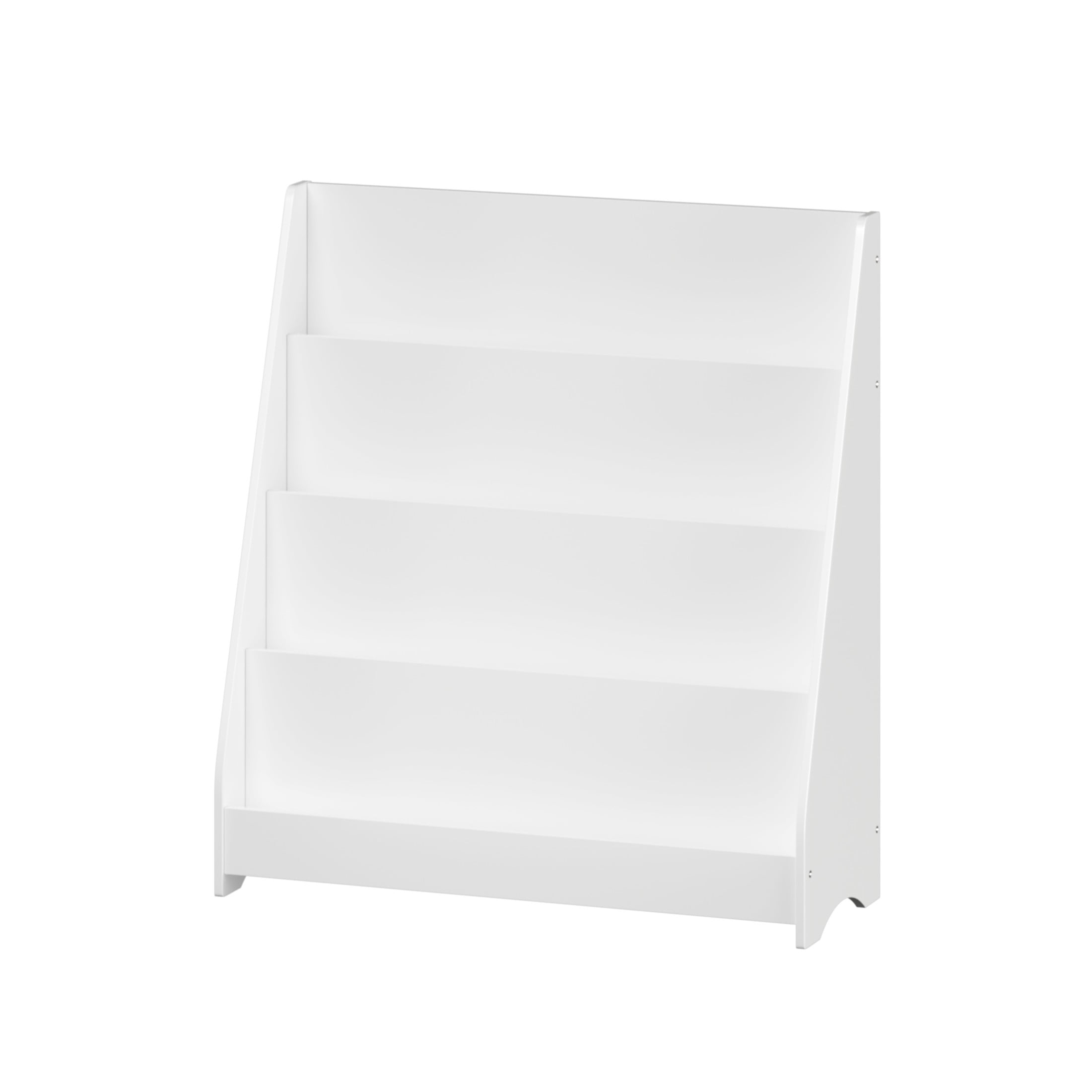 Noble House Aldo 4-Tier Kids Display Bookshelf, Wooden Toddler Book Organizer, for Kids Room, White