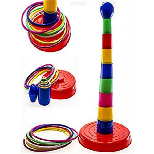 Ring Toss Set Quoits Game Kids & Adults Indoor Outdoor BBQ Lawn Tailgating Party 