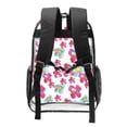 thumbnail image 2 of Sikiie Watercolor Flowers Clear Backpack, Transparent Bookbag for School for Women Men, Capacity Clear Bag for College, Travel, 2 of 7