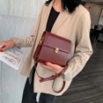 thumbnail image 4 of Bolso bandolera con solapa para mujer, con cierre de metal, mini bolso cuadrado, bolso de compras con correa ajustable, 4 of 9