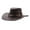 Coffee, variant on Audhol Hats for Women Vintage Western Cowboy Hat Head Belt Hats for Men Women Outdoor Travel Wide Brim Faux Leather Sun Caps Hat Black M