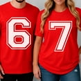thumbnail image 2 of 6 7 Matching Shirts, Funny Number T-Shirts for Couples, Friends, and Family, Trendy Meme Graphic Matching Tees, 2 of 6