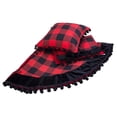 thumbnail image 3 of Buffalo Plaid Red and Black with Pom Pom Design Throw Pillow (Pom Pom Pillow Case+Insert 17"x17"), 3 of 3